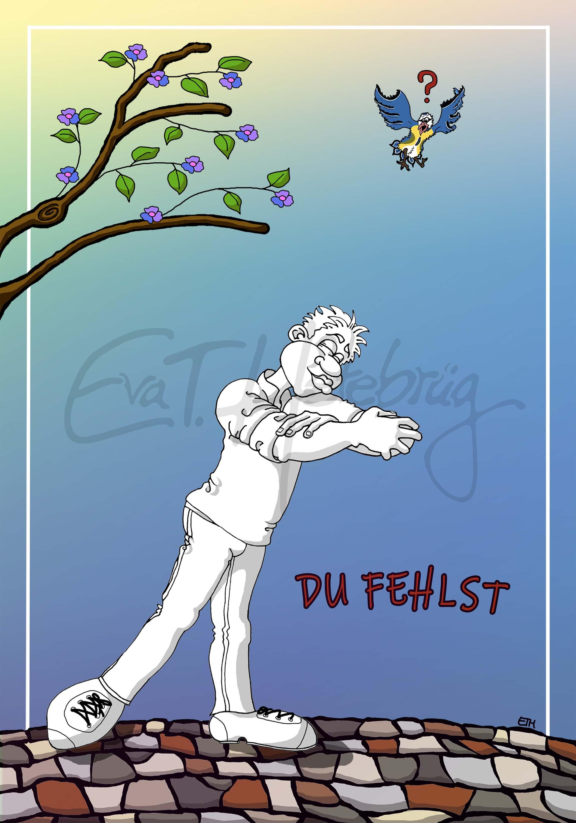 VORLAGEN-GRUßKARTE - Du Fehlst